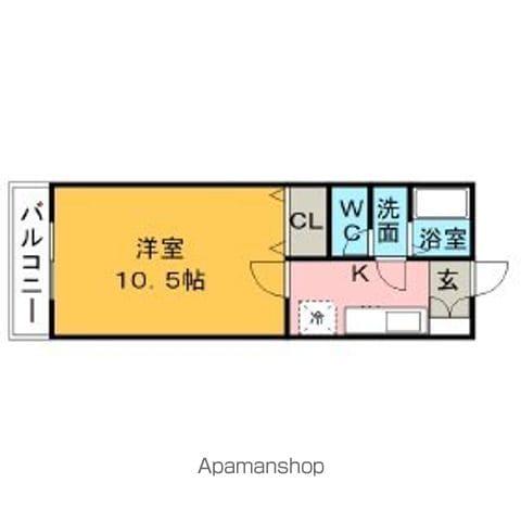 城南ヒルズ(1K/2階)の間取り写真