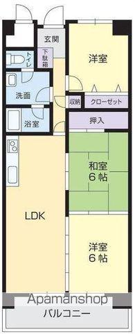 パークサイド鶴市(3LDK/1階)の間取り写真