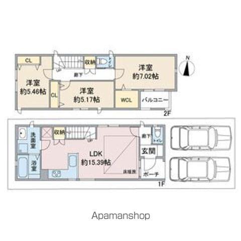 近鉄名古屋線 黄金駅(愛知) 徒歩10分 2階建 築2年(3LDK)の間取り写真