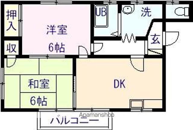 コーポセレナ(2DK/2階)の間取り写真