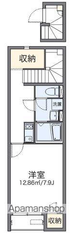 レオネクストKATSURAⅡ(1K/2階)の間取り写真