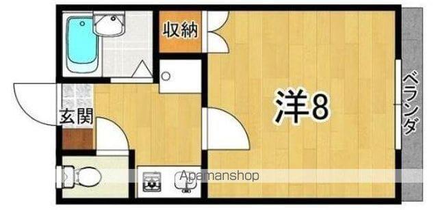 グランコートイースト(1K/2階)の間取り写真