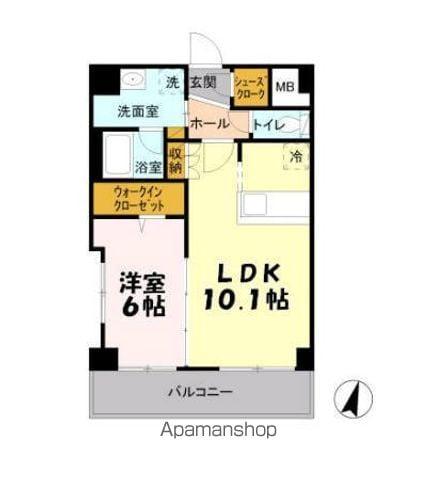 フェアレーンアネックス(1LDK/2階)の間取り写真