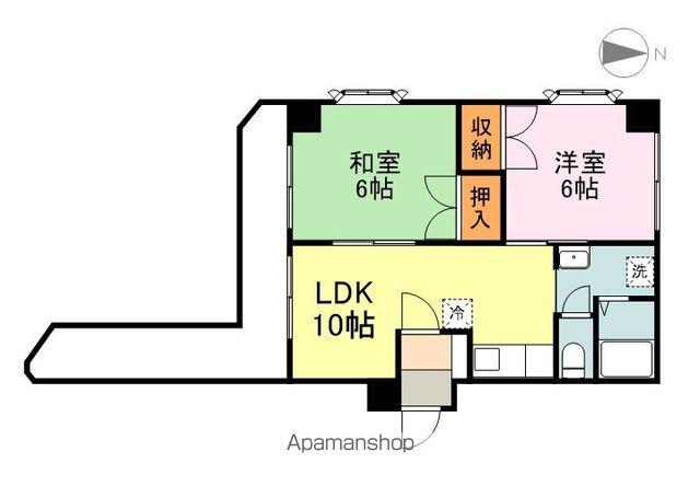 グランディー・マン(2DK/3階)の間取り写真