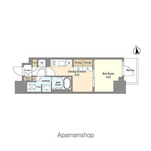 リビオメゾン浅草雷門(1DK/3階)の間取り写真