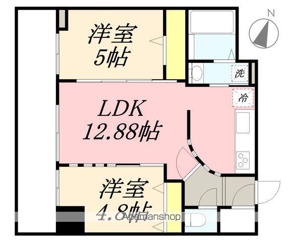 コローレ知事公館前(2LDK/8階)の間取り写真