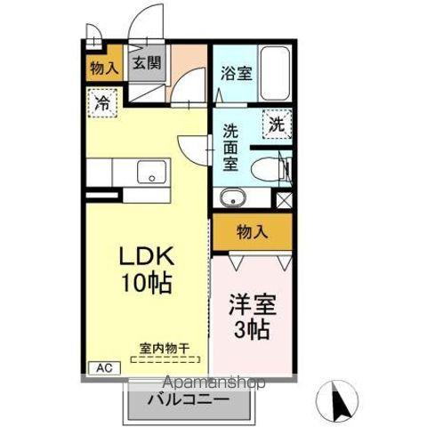 レーベンセイナン(1LDK/2階)の間取り写真