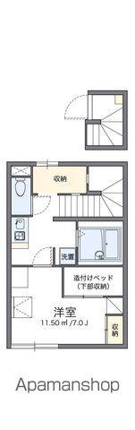 レオパレスカワシマⅡ(1K/2階)の間取り写真