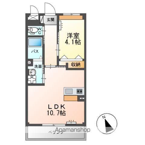 ラポール(1LDK/3階)の間取り写真