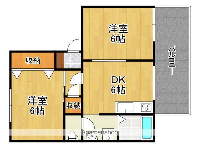 ルミナスコート(2DK/1階)の間取り写真