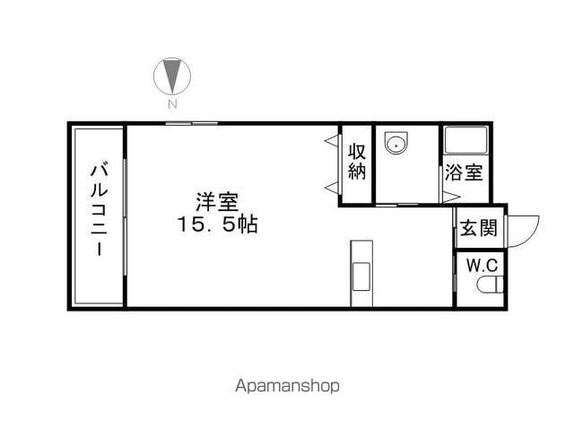 ベルドミール1番館(ワンルーム/1階)の間取り写真