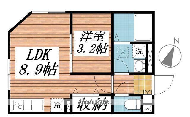 エクウス中村橋(1LDK/1階)の間取り写真