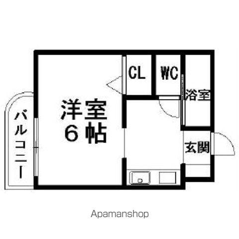 ヒューマンプラザ北大前(1K/7階)の間取り写真