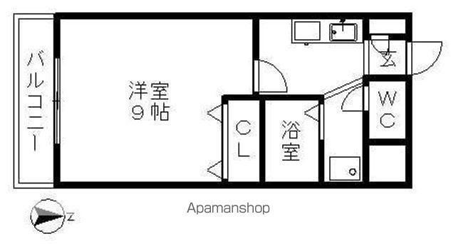 プチメゾン稲生Ⅱ(1K/3階)の間取り写真