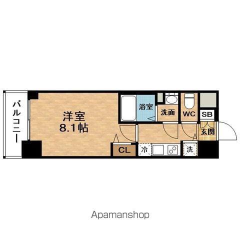PRENDREFUKUSHIMARESIDENCE(1K/3階)の間取り写真