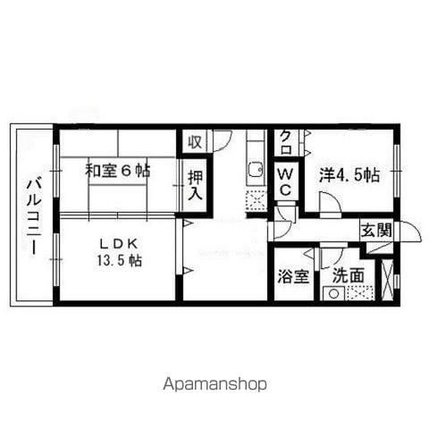ジュールガーデン(2LDK/1階)の間取り写真