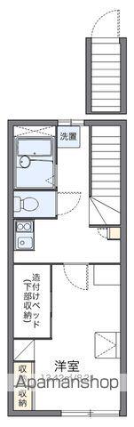 レオパレスフローラⅣ(1K/2階)の間取り写真