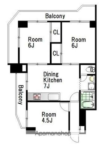 ハイネス中目黒(3DK/3階)の間取り写真