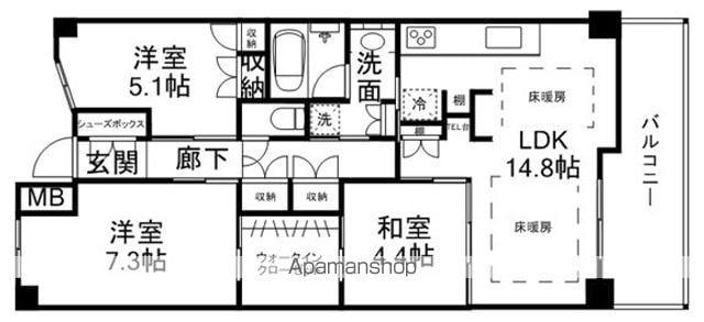 ギャラリーコート彦根(3SLDK/2階)の間取り写真