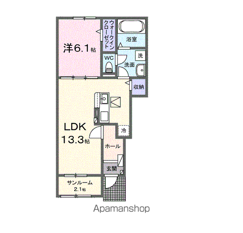 アロッジオ RNF1 B(1LDK/1階)の間取り写真
