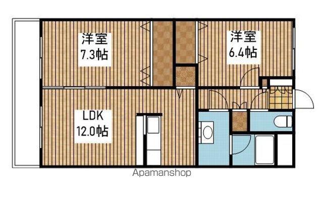 サンモール網川原(2LDK/2階)の間取り写真