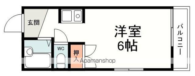 メイプル安東FⅡ(ワンルーム/3階)の間取り写真