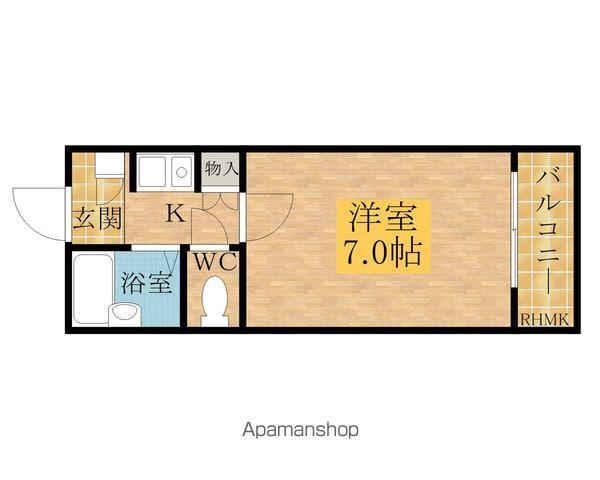 アップルマンション(1K/4階)の間取り写真