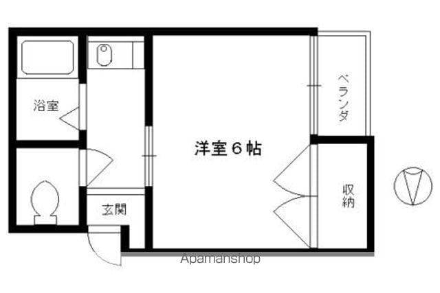 プラム藤森(1K/2階)の間取り写真
