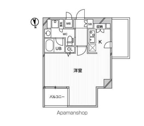 ラ・ステージ坂町(ワンルーム/5階)の間取り写真