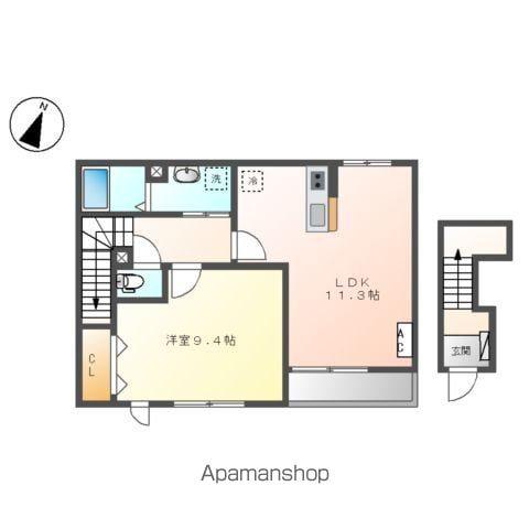 モデルナ2(1LDK/2階)の間取り写真
