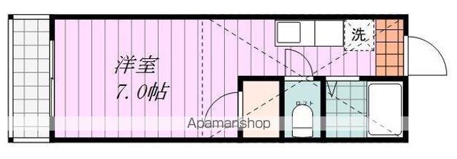 フライブルグマンション(ワンルーム/4階)の間取り写真