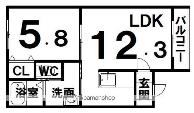 EL DORADO(1LDK/1階)の間取り写真