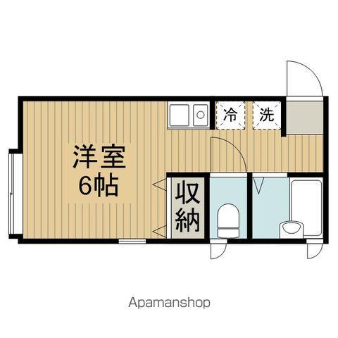 カサード関(ワンルーム/2階)の間取り写真