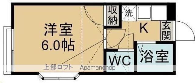 ヒルズコート(1K/2階)の間取り写真