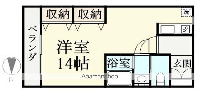 ウイング八田(ワンルーム/2階)の間取り写真