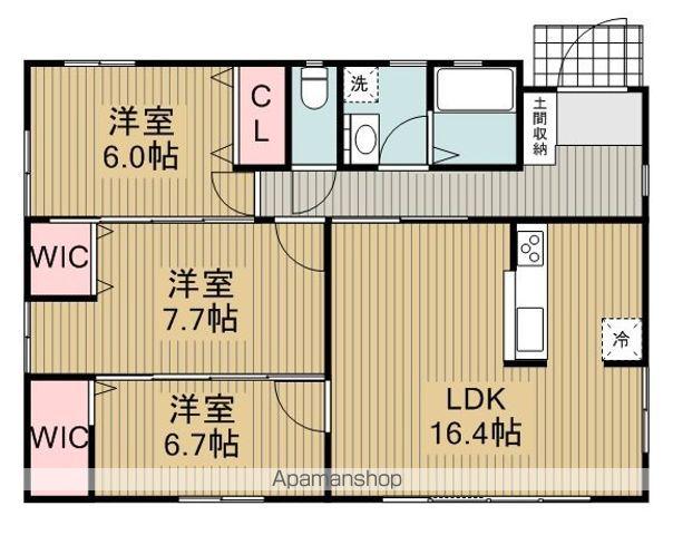 東海道本線 清水駅(静岡) バス乗車時間：26分 白浜町バス停で下車 徒歩7分 1階建 築6年(3LDK)の間取り写真