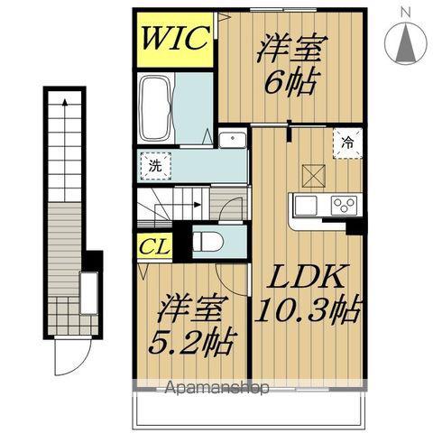 LE PRINTEMPSⅡ(2LDK/2階)の間取り写真