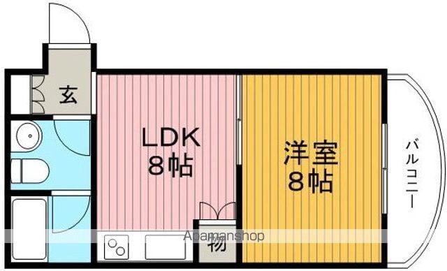 ウィンディⅦ(1LDK/2階)の間取り写真