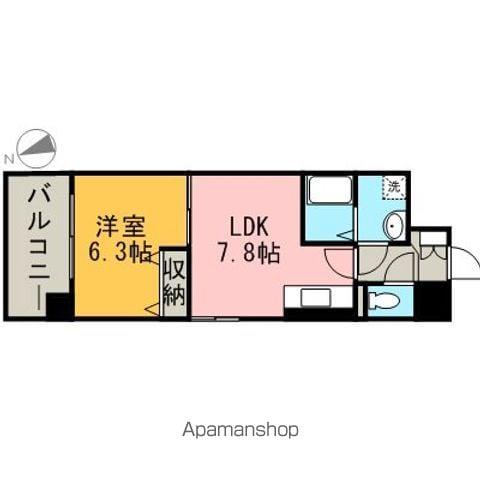 サンシアルザ上前津(1LDK/7階)の間取り写真