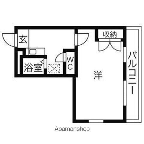 ロハシーK(1K/3階)の間取り写真