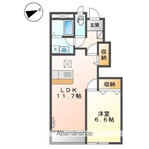 和歌山線 田井ノ瀬駅 徒歩16分 2階建 築15年(1LDK/1階)の間取り写真