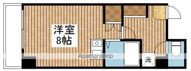 フルーレゾン(ワンルーム/4階)の間取り写真