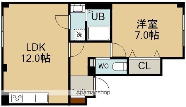 BETTER R 北斗(1LDK/2階)の間取り写真
