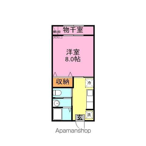 ザイオン(1K/1階)の間取り写真