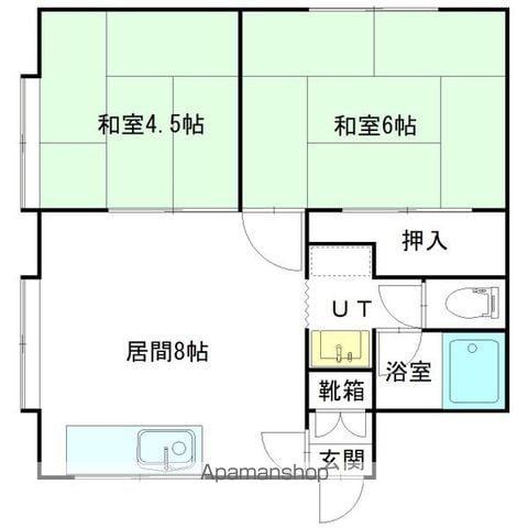 サンパーク(2DK/1階)の間取り写真