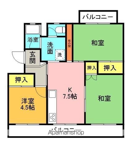 ラウムズパーク(3DK/1階)の間取り写真
