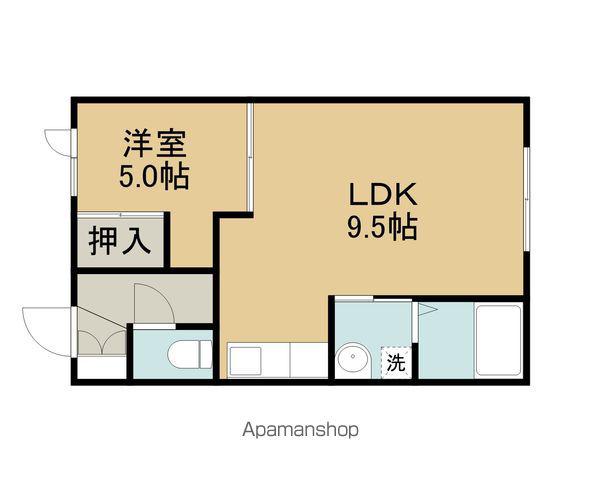 ロイヤルハイム宮前B(1LDK/2階)の間取り写真