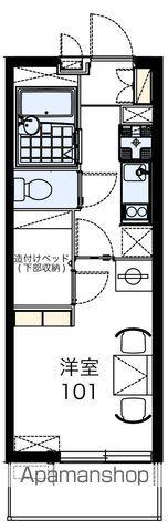 レオパレス雄新ひまわり(1K/1階)の間取り写真