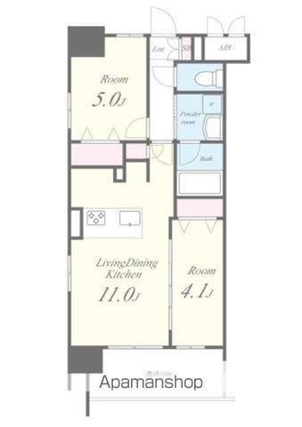 ROOTS SHINJUKU WAKAMATSUCHOルーツシ(2LDK/8階)の間取り写真