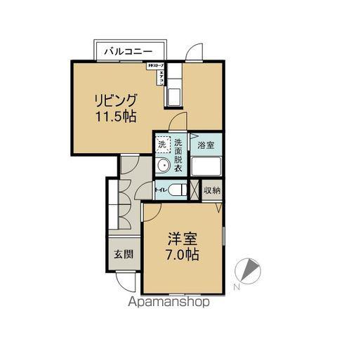 ヨーロピアンシャレー壱番館(1LDK/1階)の間取り写真